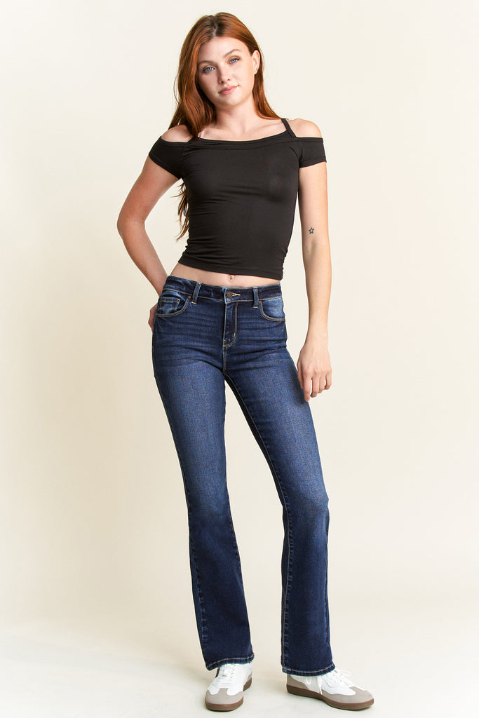 High Rise Classic Bootcut Jeans EP3578 1