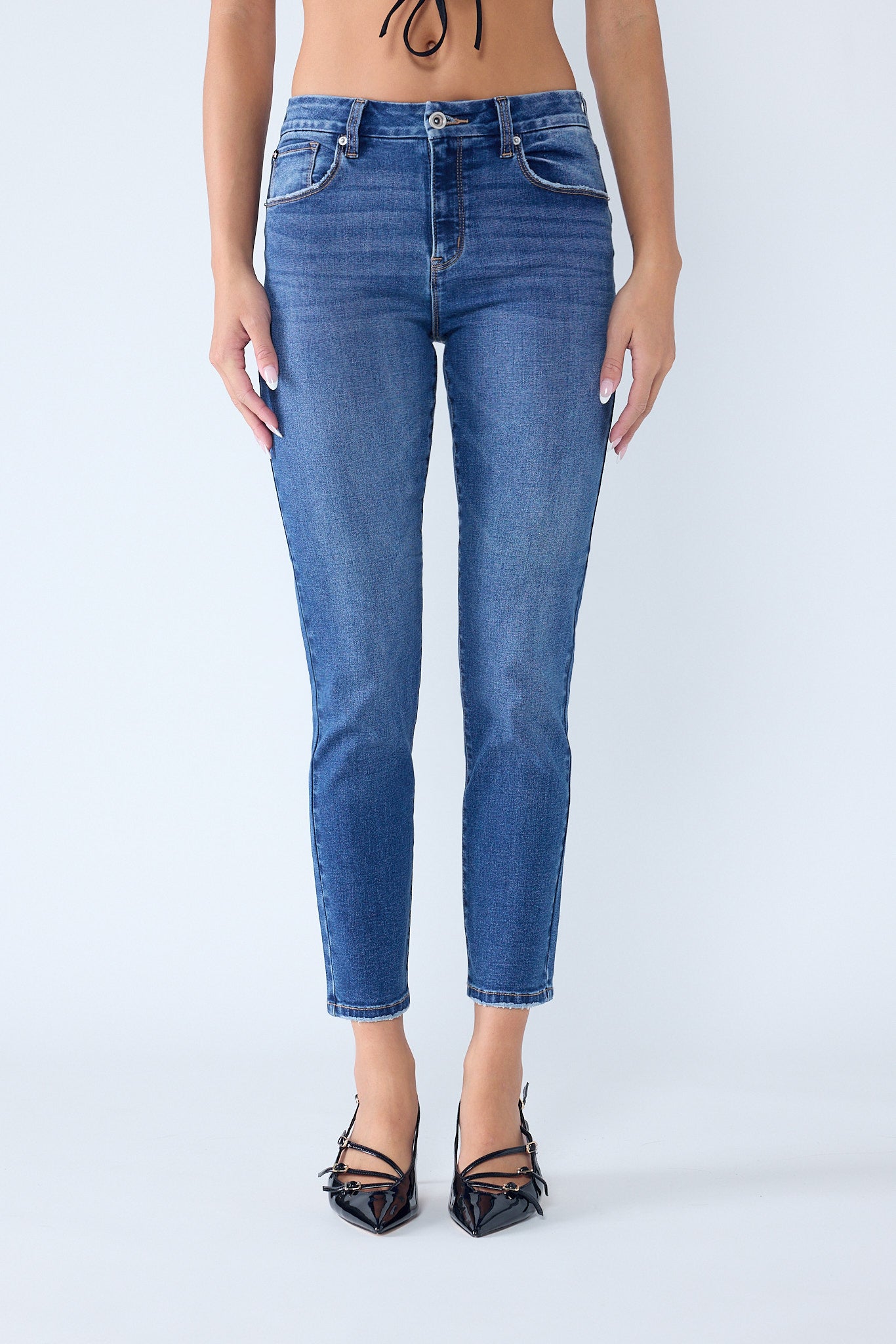High Rise Classic Skinny Jeans EP3575 2