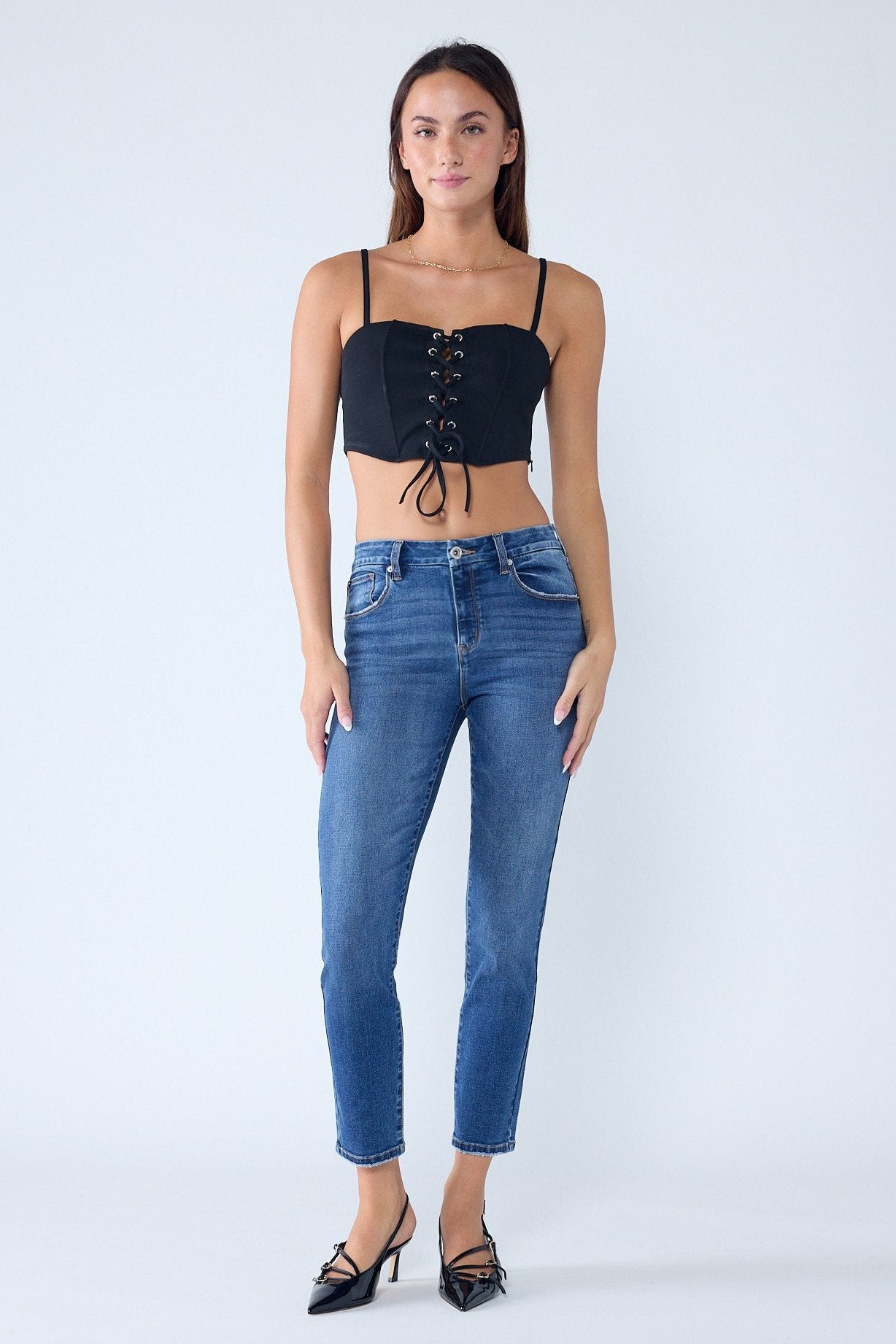 High Rise Classic Skinny Jeans EP3575 1
