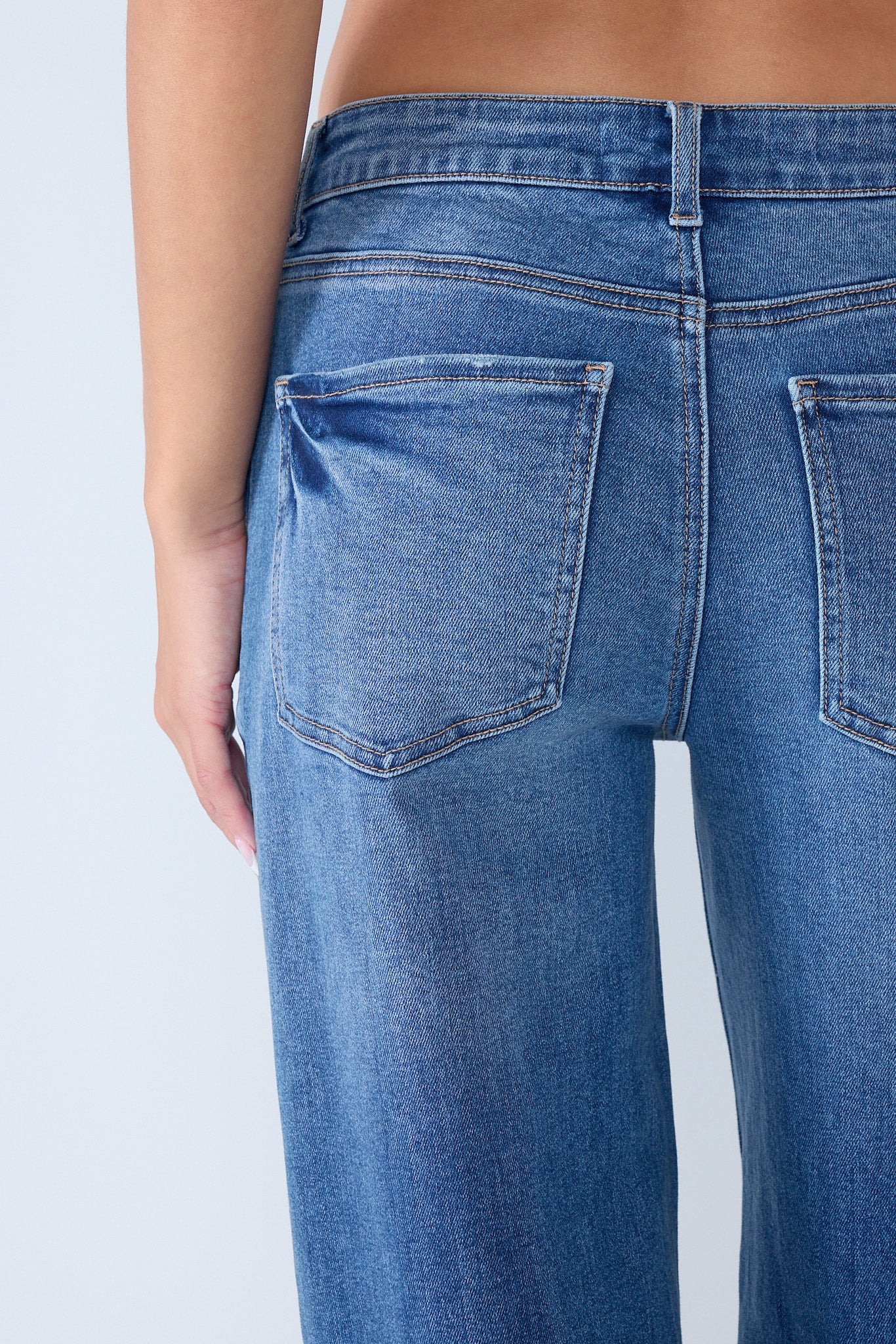 High Rise Baggy Cuffed Wide Leg Jeans 7
