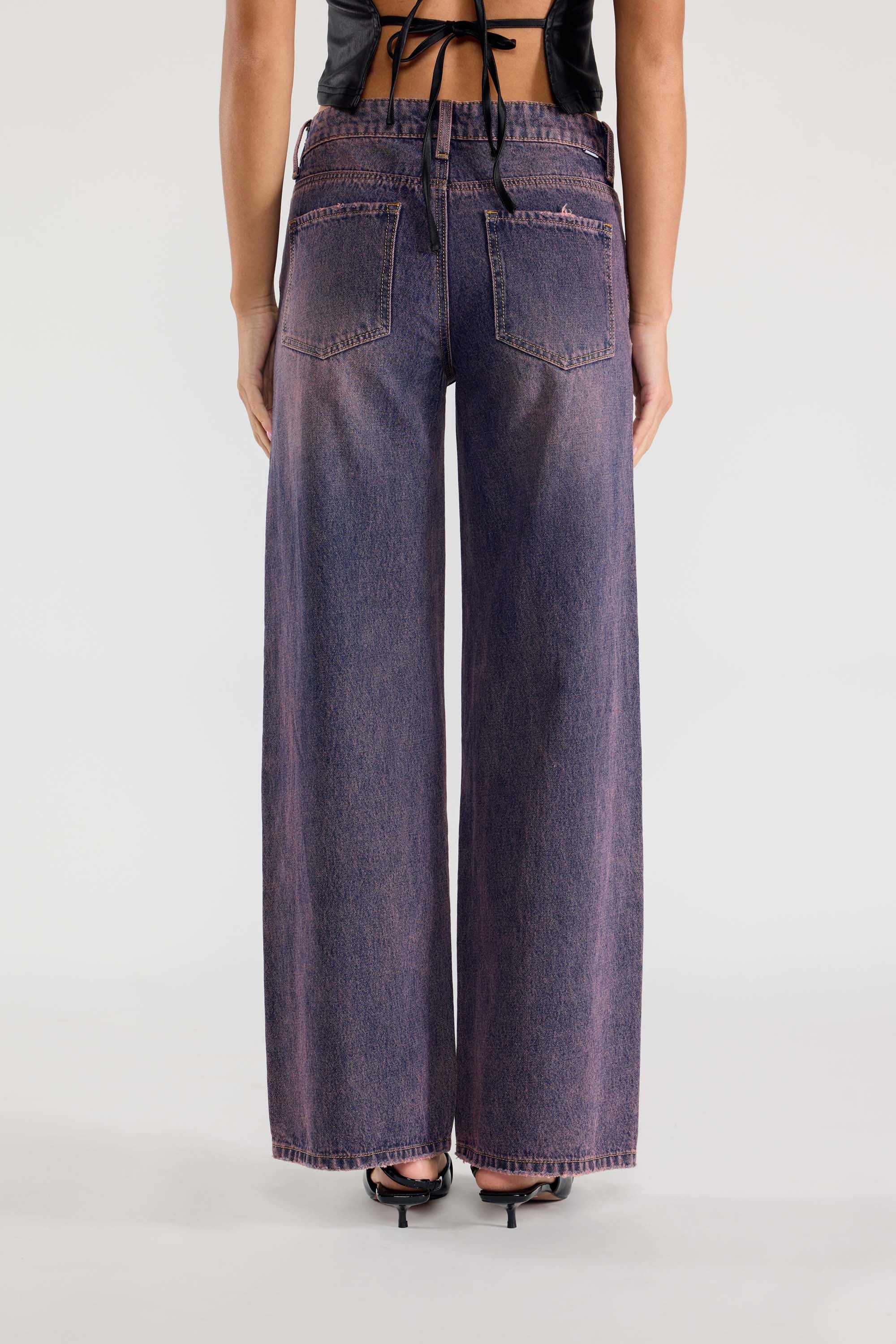 Mid Waist Relaxed Wide Leg Jeans 16