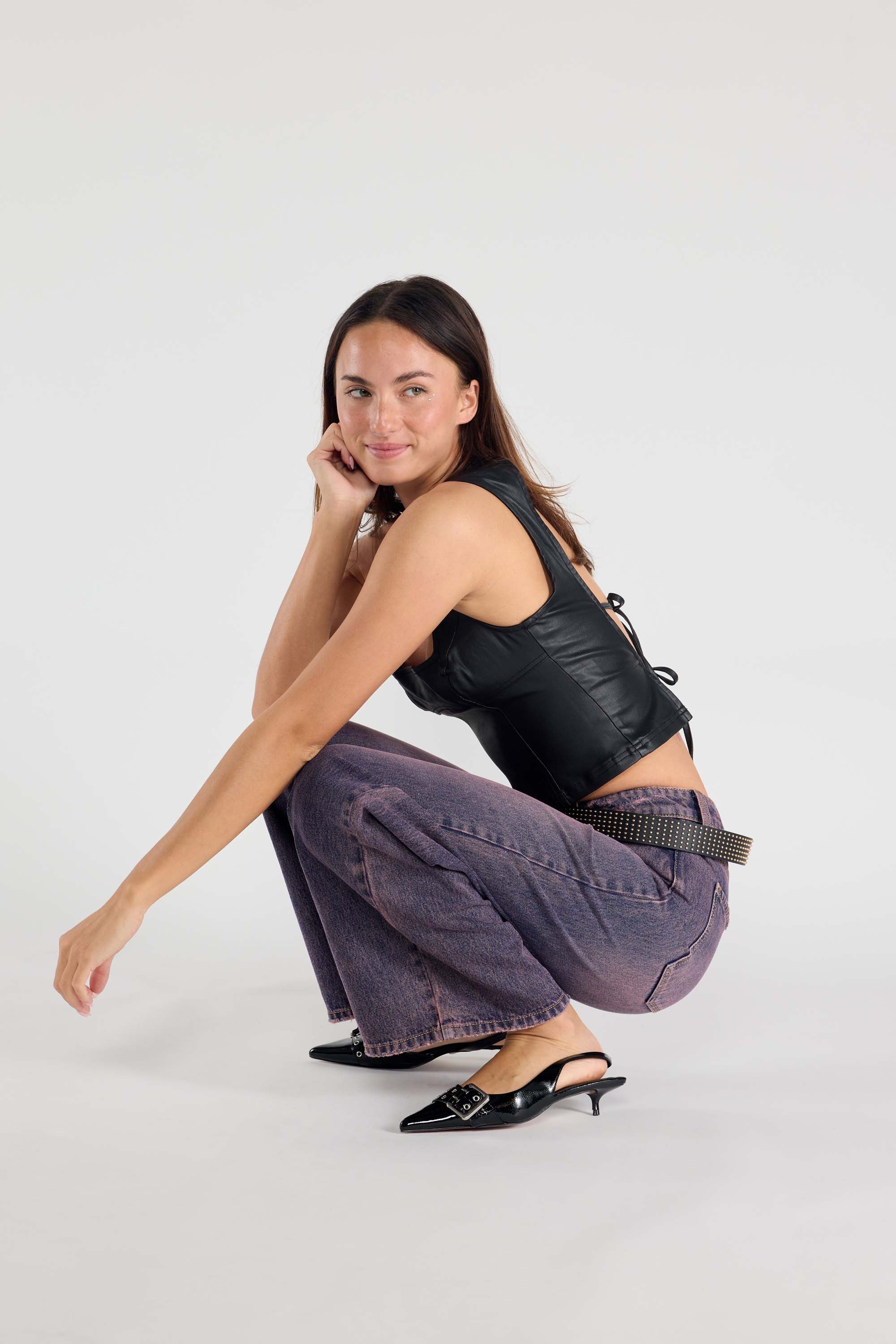 Mid Waist Relaxed Wide Leg Jeans 15