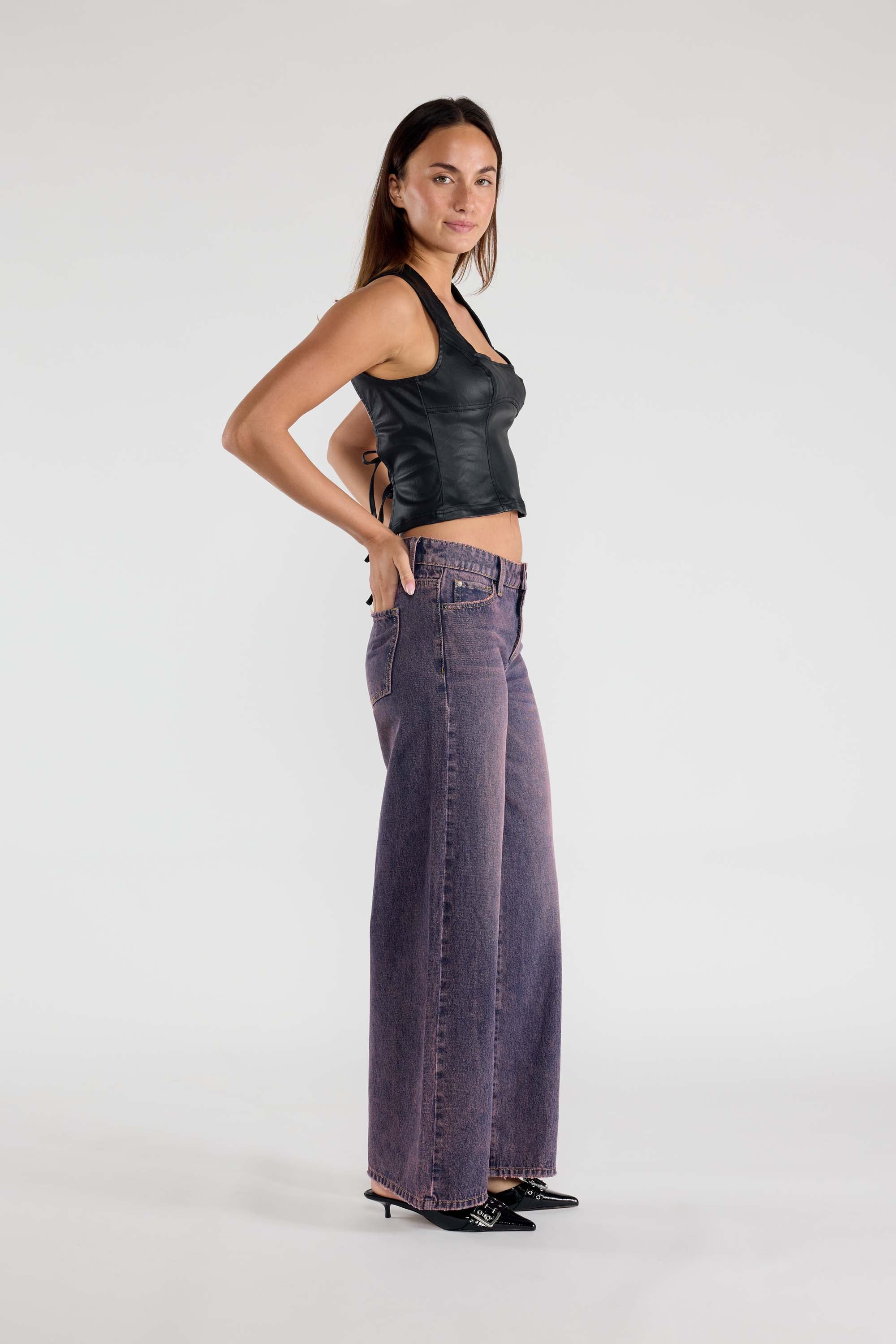 Mid Waist Relaxed Wide Leg Jeans 12
