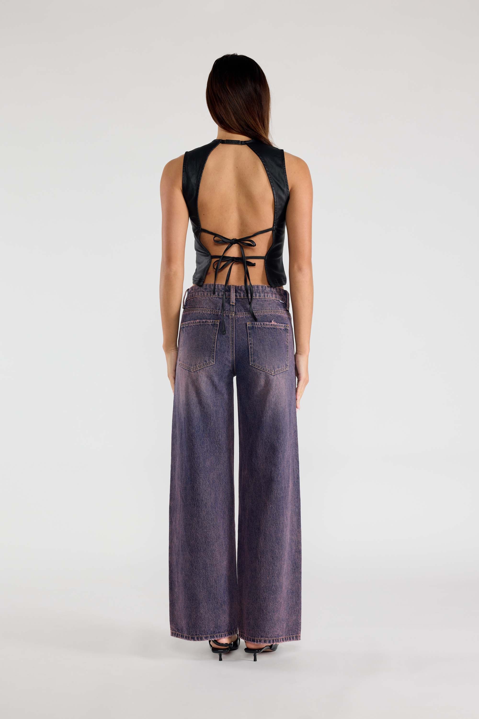 Mid Waist Relaxed Wide Leg Jeans 14